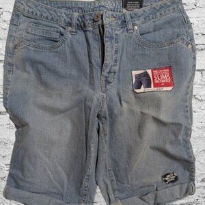 NWT St. John's Bay Bermuda Shorts. Light Blue, Tummy Control. Size 12